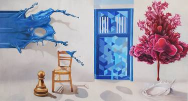 Print of Surrealism Places Paintings by SURREAL MYKONOS