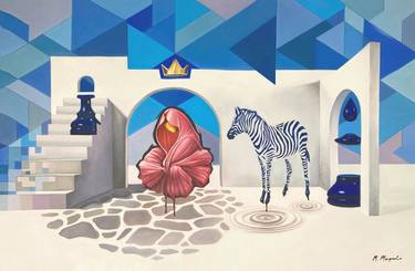 Original Surrealism Places Paintings by SURREAL MYKONOS