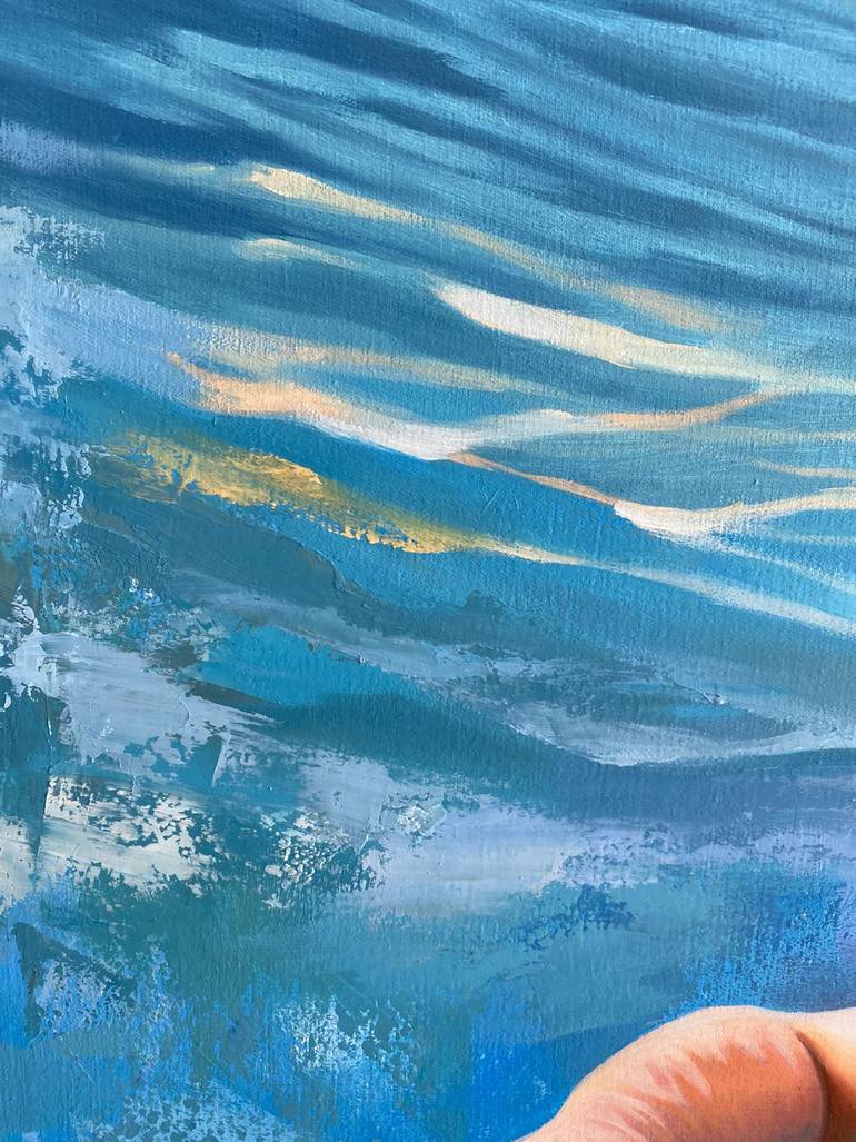 Original Photorealism Water Painting by Surreal Mykonos
