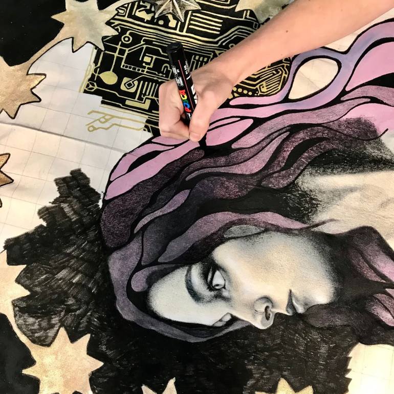 Original Contemporary Fantasy Drawing by Alessia Sinopoli