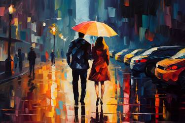 Original Impressionism People Paintings by Anoop CB