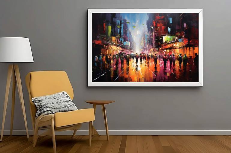 Original Impressionism Cities Painting by Anoop Cb