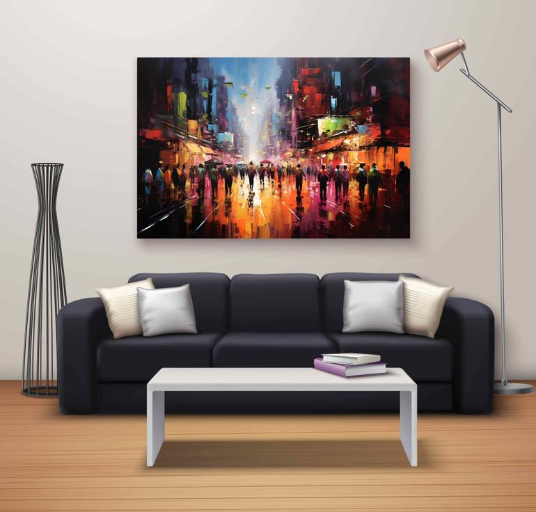Original Impressionism Cities Painting by Anoop Cb