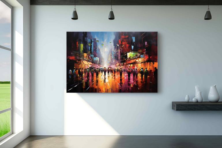 Original Impressionism Cities Painting by Anoop Cb