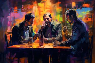 Original Impressionism Men Paintings by Anoop CB