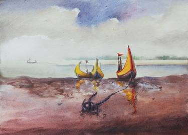 Original Boat Paintings by Maksudul Hakim