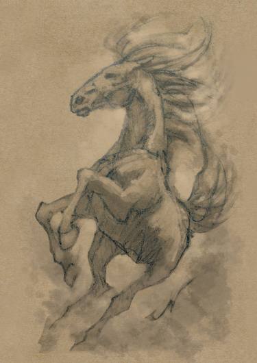 Print of Illustration Horse Drawings by Natalia Mikhaylina