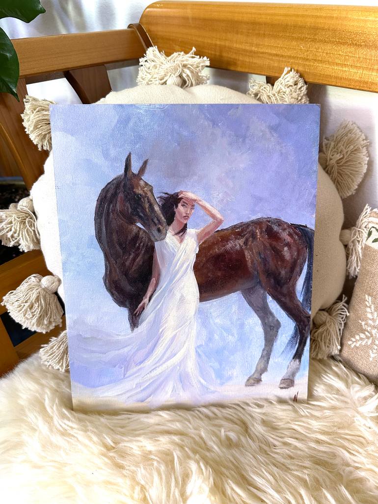Original Realism Women Painting by Natalia Mikhaylina