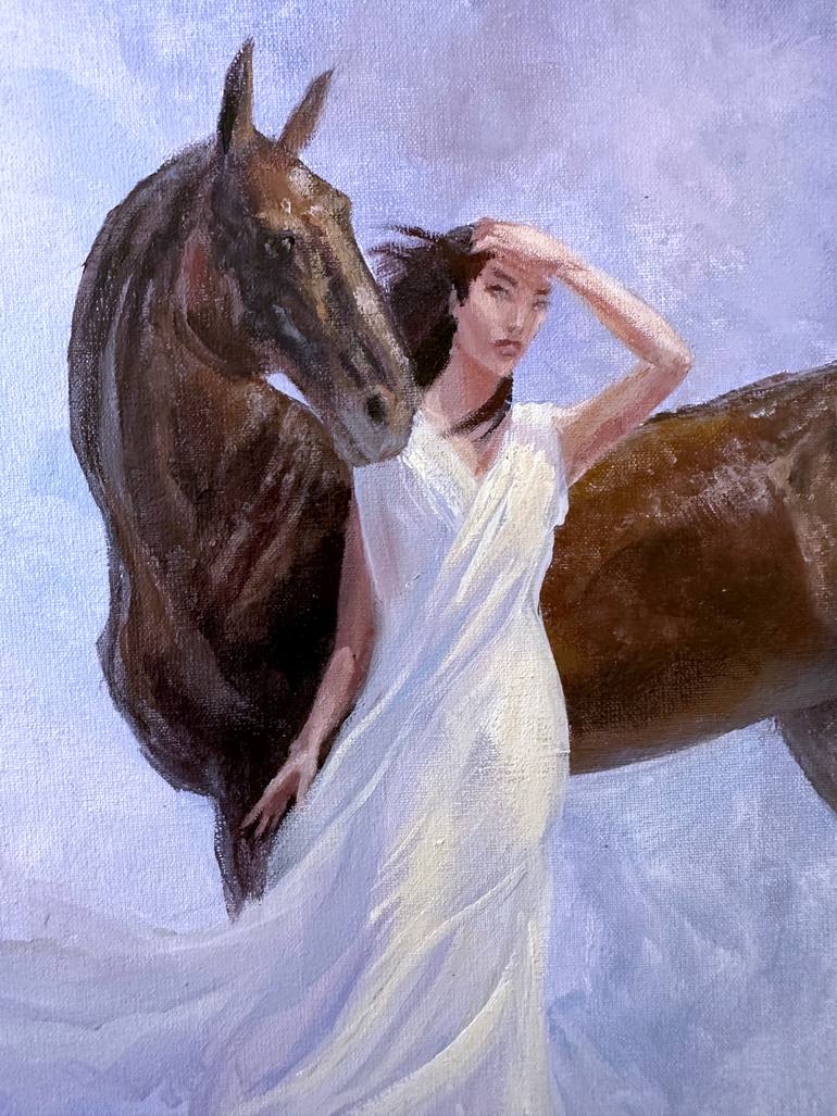 Original Realism Women Painting by Natalia Mikhaylina