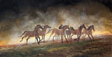 Print of Horse Paintings by Natalia Mikhaylina