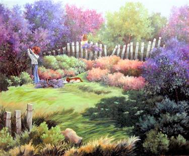 Original Garden Paintings by Lise Paradis