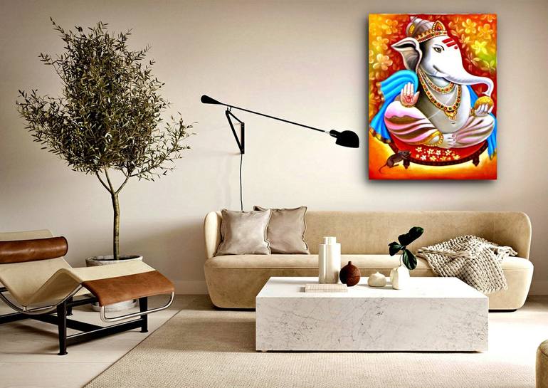 Original Fine Art Religious Painting by Pawan Kumar tank