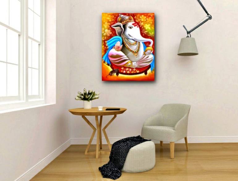 Original Fine Art Religious Painting by Pawan Kumar tank