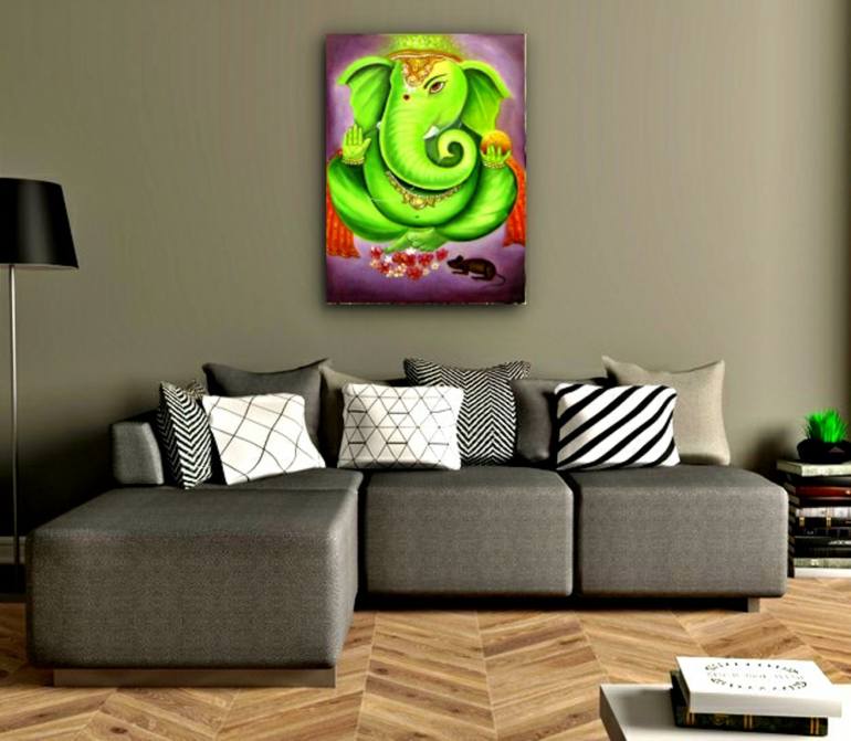 Original Modernism Religion Painting by Pawan Kumar Tank
