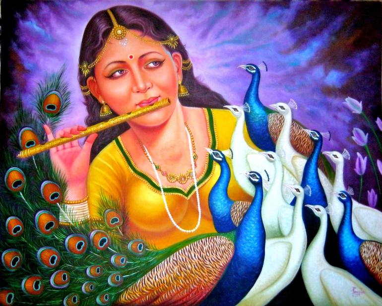 आकर्षण (Aakarshan) Painting by Pawan Kumar tank | Saatchi Art