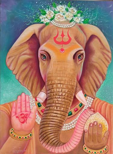 Original Fine Art Religion Paintings by Pawan Kumar tank