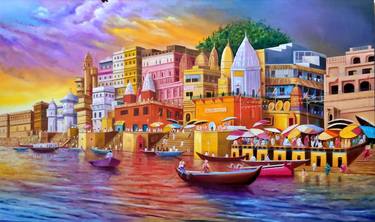 Original Realism Cities Paintings by Pawan Kumar tank