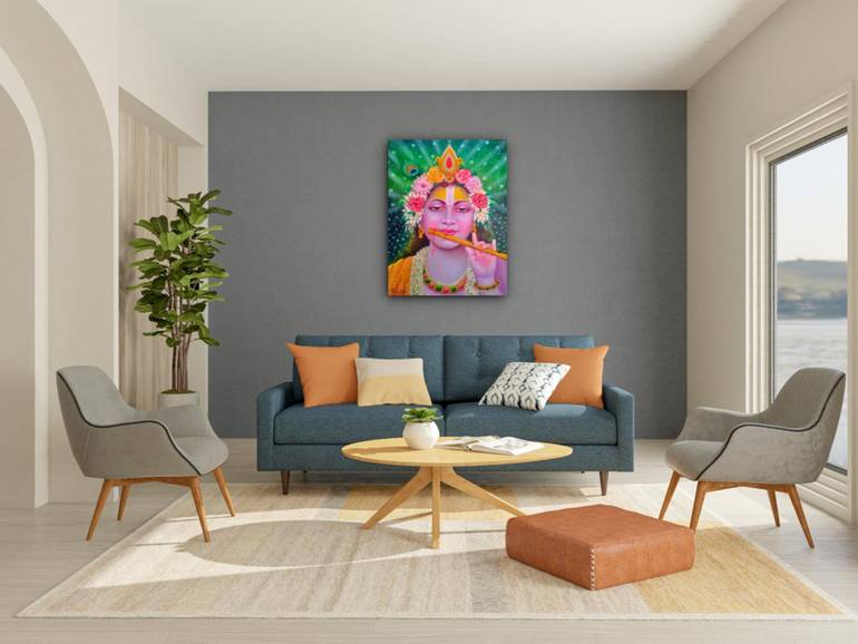 Original Expressionism Religion Painting by Pawan Kumar Tank