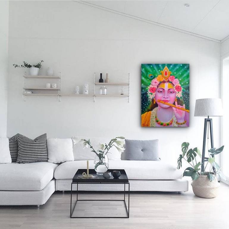 Original Expressionism Religion Painting by Pawan Kumar Tank