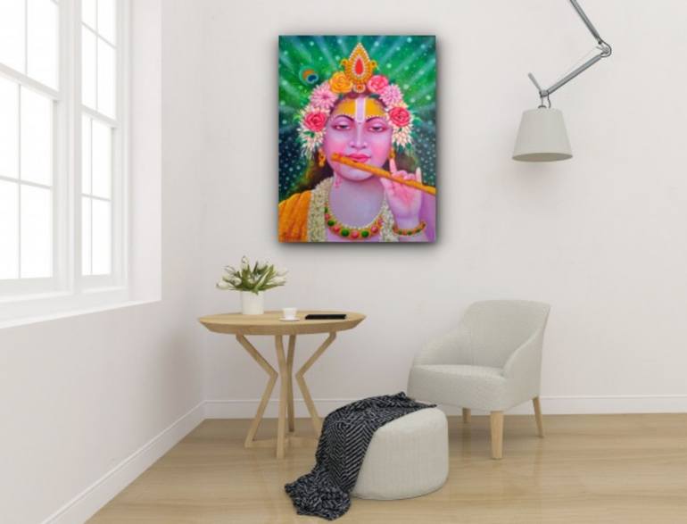 Original Expressionism Religion Painting by Pawan Kumar Tank