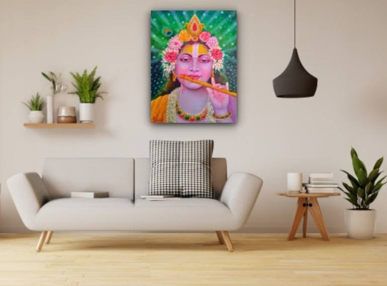 Original Expressionism Religion Painting by Pawan Kumar Tank