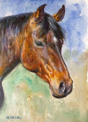 Print of Realism Horse Paintings by Gabriel Hermida