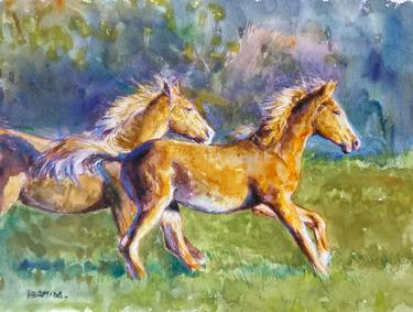 Print of Horse Paintings by Gabriel Hermida