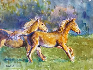 Print of Realism Horse Paintings by Gabriel Hermida