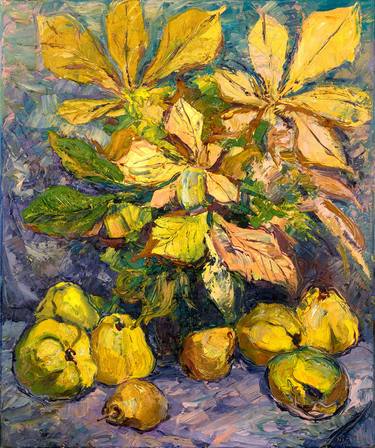 Original Impressionism Still Life Drawing by Nis Natalia