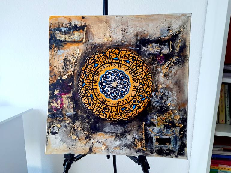 Original Abstract Calligraphy Painting by Jaheda Akter