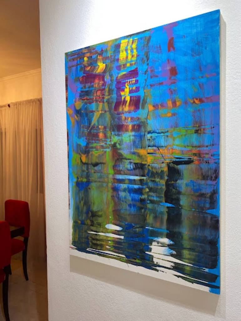 Original Abstract Expressionism Abstract Painting by Hugo Enrique Fernandez