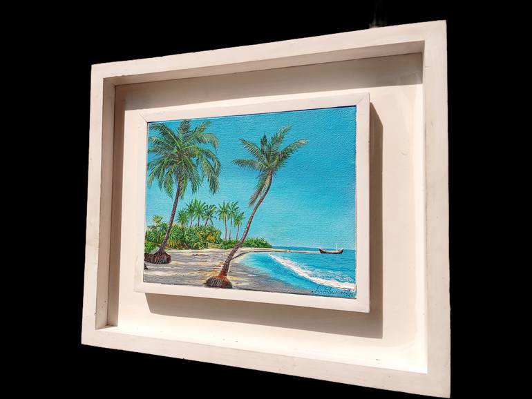 Original Color Field Painting Beach Painting by Abm Habibunnabi