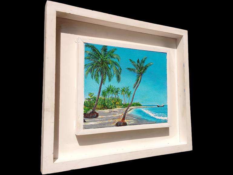 Original Color Field Painting Beach Painting by Abm Habibunnabi