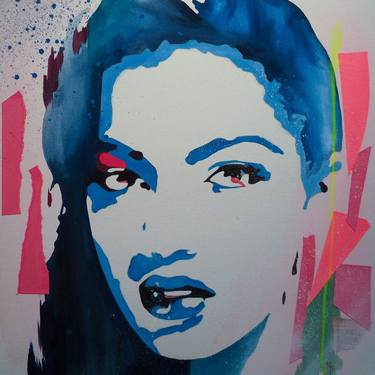 Original Pop Art Fashion Paintings by Aaron Lee