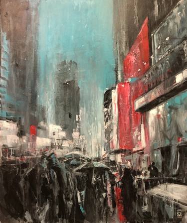 Times Square in the rain thumb