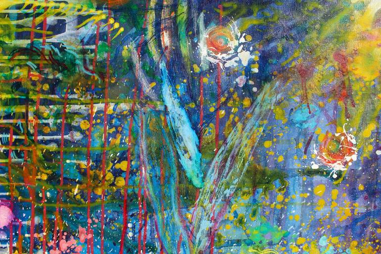 Original Abstract Expressionism Botanic Mixed Media by Nata Gallo
