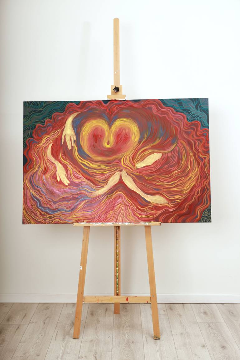 Original Expressionism Love Painting by Nata Gallo