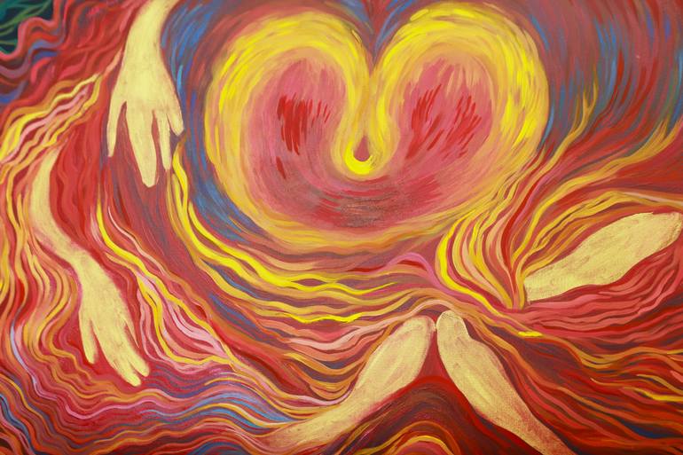 Original Expressionism Love Painting by Nata Gallo