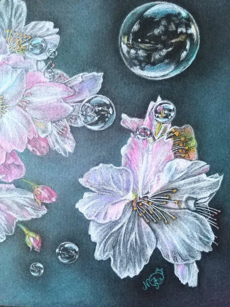 Original Floral Drawing by Nataliya Fateeva