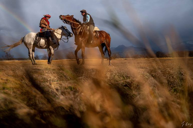 Chilean Gauchos In Patagonia Editorial Stock Image - Image of horse