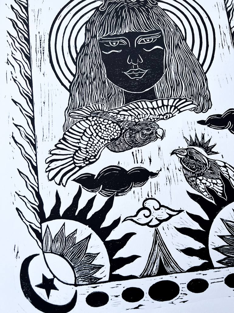 Original Impressionism Women Drawing by Virinpon Arunwiram