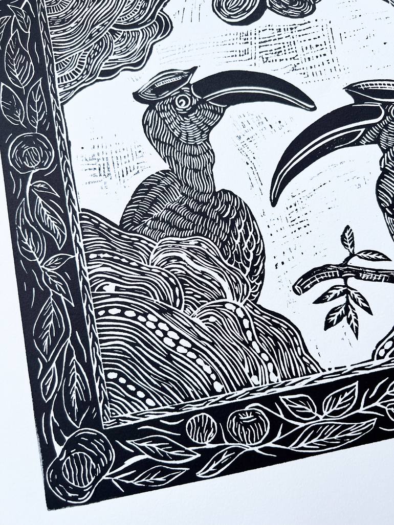 Original Impressionism Animal Drawing by Virinpon Arunwiram