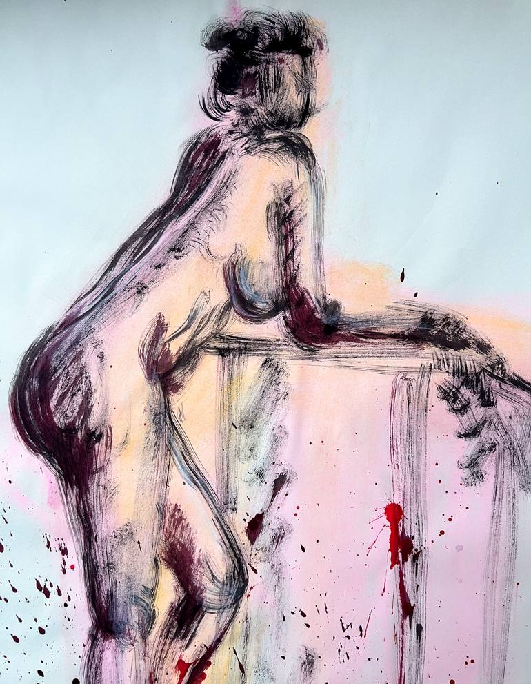 Original Abstract Nude Painting by Virinpon Arunwiram