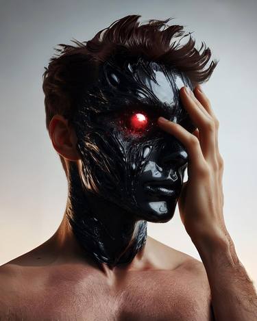 Red eye maleblack  mask portrait thumb