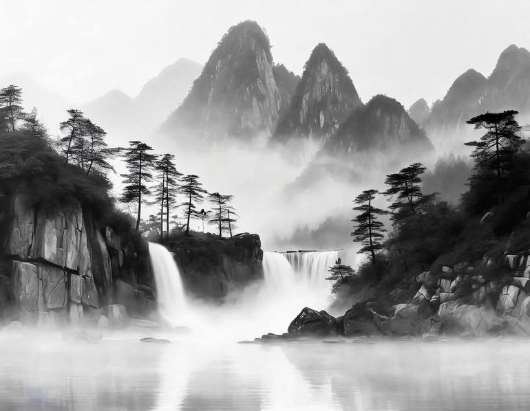 Original Black & White Landscape Digital by Shylin Chen