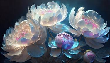 Original Algorithmic Floral Digital by Shylin Chen