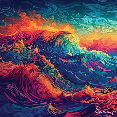 Print of Seascape Digital by Savvy Rick Brown