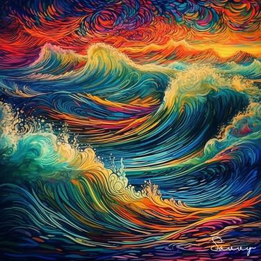Print of Seascape Digital by Savvy Rick Brown