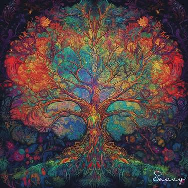 Print of Tree Digital by Savvy Rick Brown