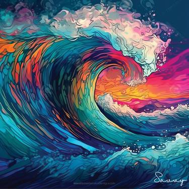 Print of Fine Art Seascape Digital by Savvy Rick Brown